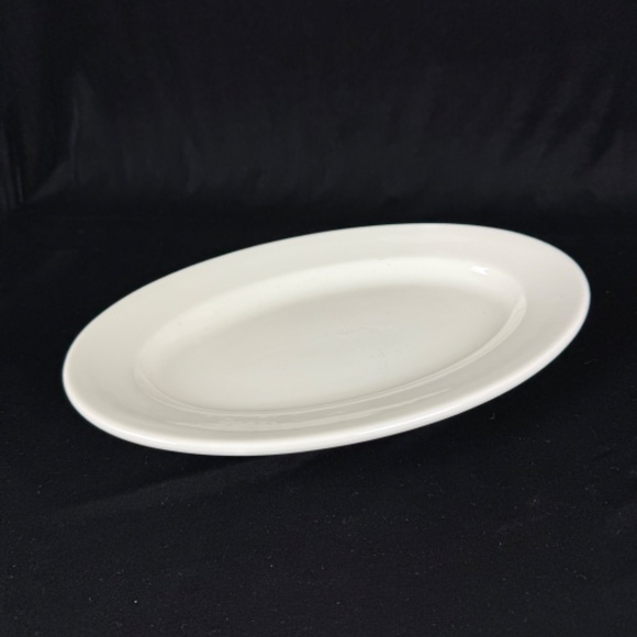 Vintage Buffalo China White 11.5 in Oval Platter Chop Plate Restaurant Ware USA - Picture 8 of 10